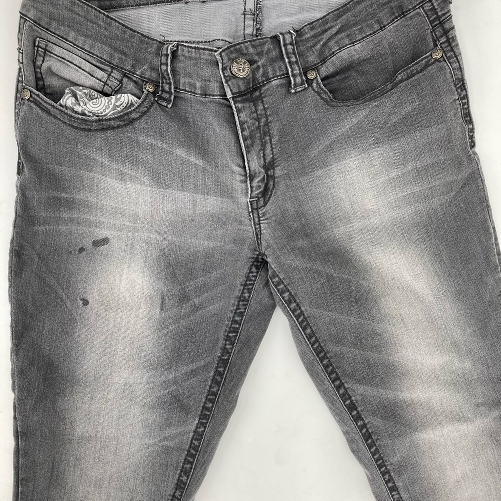 Women's Gray Stretch Jeans Jeggings  7 For All Mankind Size 12
